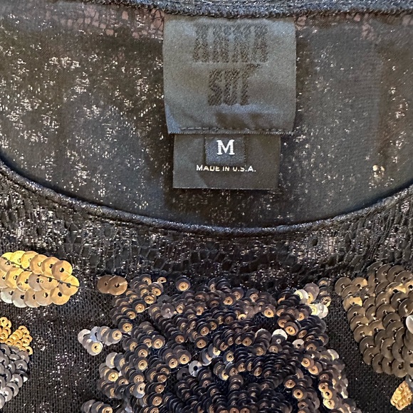 Anna Sui sequined flare top, medium - Picture 9 of 10